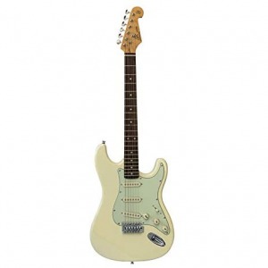 SX Stratocaster Elektro Gitar (Vintage White)